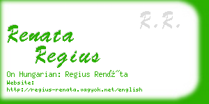 renata regius business card